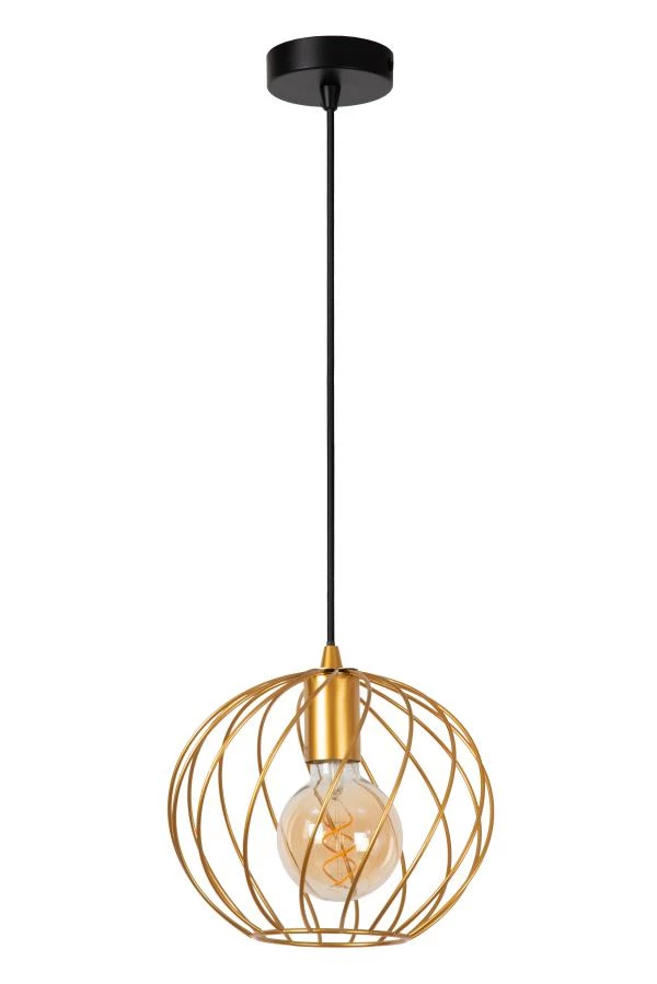 Lucide DANZA - Pendant light - Ø 25 cm - 1xE27 - Matt Gold / Brass - turned off